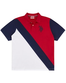 U.S. Polo Assn. Angled Cut & Sew Polo Haute Red